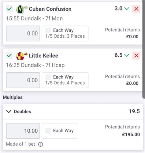 The quick way to calculate Double bets .